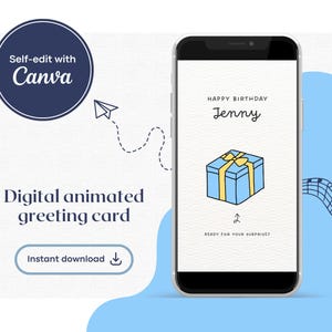Birthday Surprise Gift e-Card | Animated Video Greeting Template