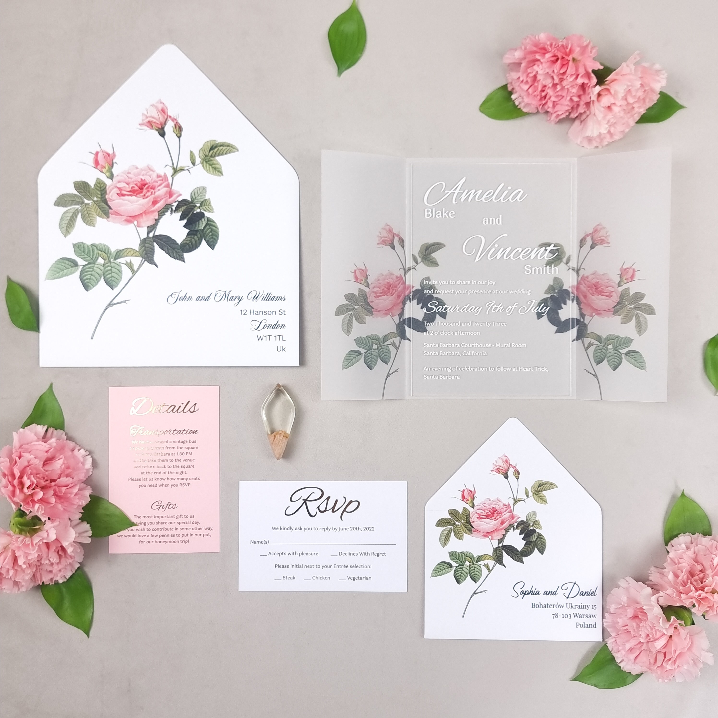 Pink Rose Vellum Jacket, 5x7 Printed Vellum Paper, Vellum Invitation, Vellum  Wrap, Blush Rose Floral Printed Wrap for DIY Invitations 