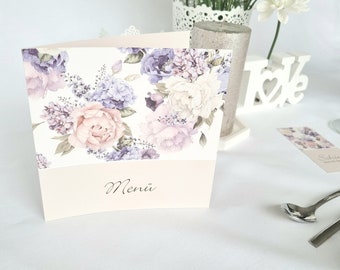 Menu Card Blank - Flower