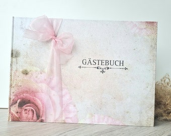 Gästebuch mit Fragen - Rose