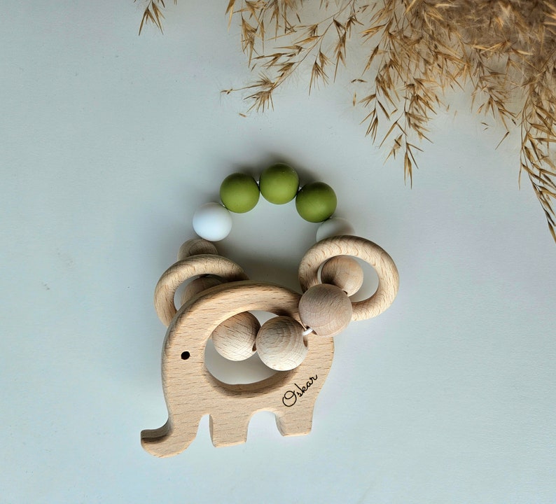 Personalized grip ring Grasping toy Motor skills toys Gripping ring personalized Gripping ring with or without a name 10