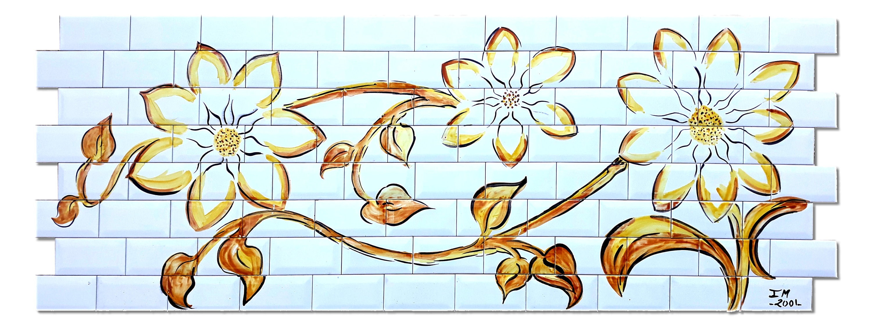 Architectural Tiles, Hand Painted Mosaic Murals, Subway Backsplash Design, Custom Design Service