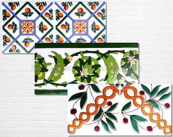 8inx4in Architectural Tiles, Decorative Mosaics, Border Trim Tiles