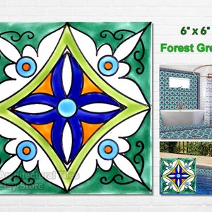 6inx6in Architectural Tiles, Decorative Wall Mosaic Ceramic Tiles Swimming Pool Water Line Spa Border Tiles