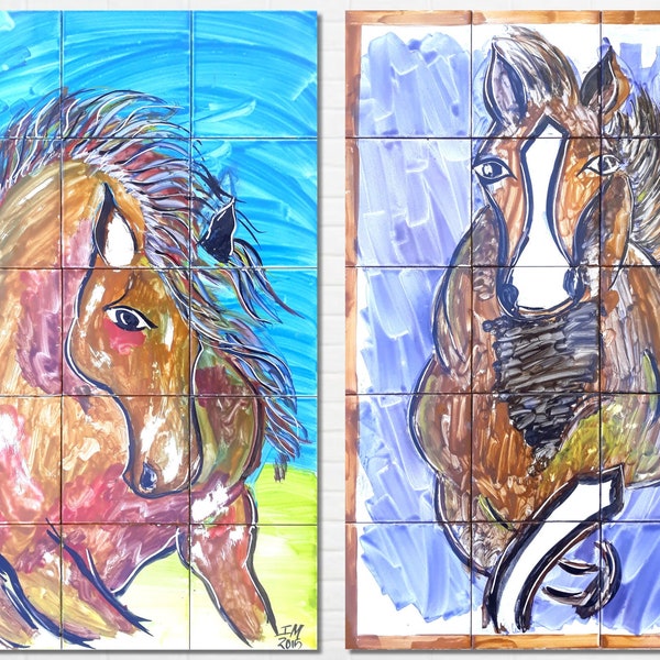 Horse Tiles Etsy