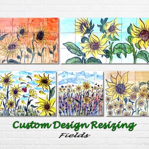Architectural Tiles, Hand Painted Mosaic Murals, French Country Design Backsplash, Custom Design Service - Ceramic Wall Tiles Painting Art