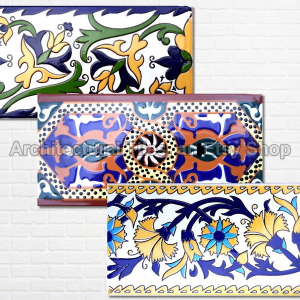 8inx4in Architectural Tiles, Decorative Mosaics, Border Trim Tiles