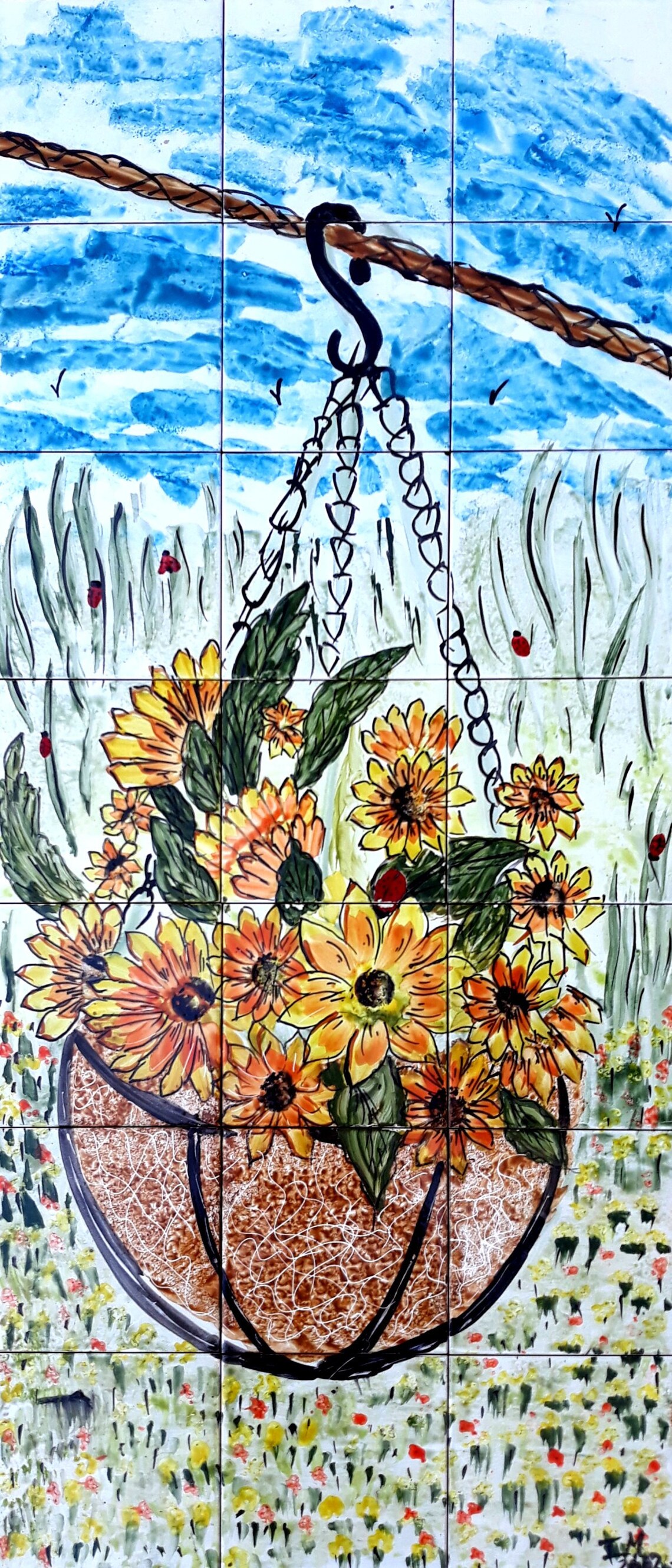 Architectural Tiles, Hand Painted Mosaic Murals, French Country Design