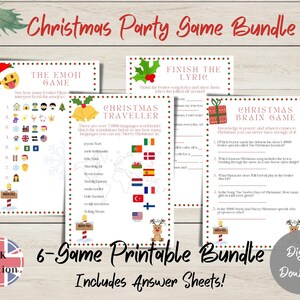 UK Edition - Best Christmas games 2022, Printable Christmas Party Games, Christmas Dinner Party, Instant Download, Xmas Digital Activities