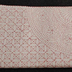 New Kantha Quilt Indian Blankets Queen Size Blanket Bedspread Indian Hand Block Print quilted Floral Bedding Quilt Women&#39;s Art Kantha Quilts
