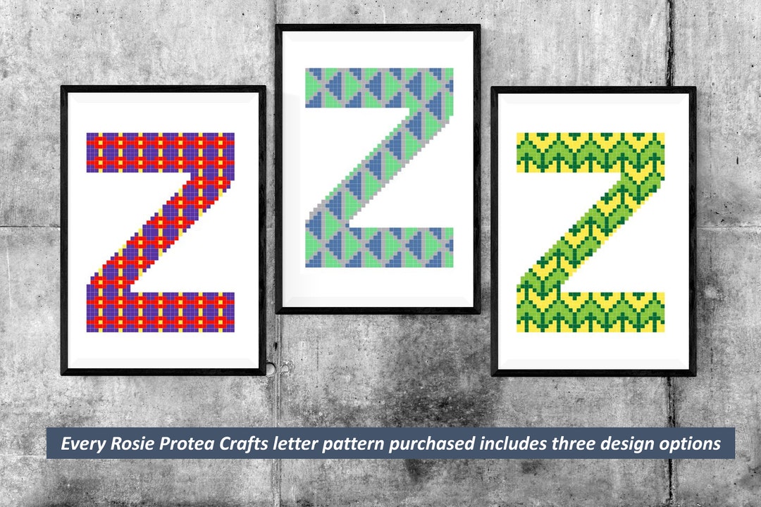 Mobile Pattern Z Letter Z Cross Stitch Pattern: 3 Stylish Designs (digital Download) - Etsy