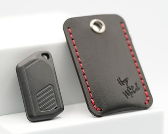 Pandora Alarm / Immobilizer Tag Case - Black/Red Stitch
