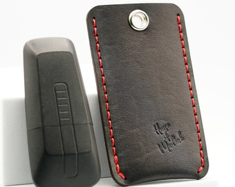 Porsche / Lamborghini Alarm / Tag / Tracker Fob Case / Holder - Black Red