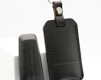 V2 Porsche / Lamborghini / Audi Alarm / Tag / Tracker Fob Case / Holder - Black Black