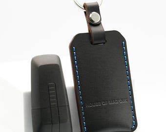V2 Porsche / Lamborghini / Audi Alarm / Tag / Tracker Fob Case / Holder - Black Blue
