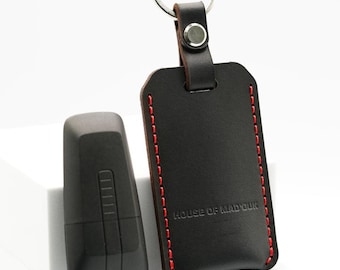 V2 Porsche / Lamborghini / Audi Alarm / Tag / Tracker Fob Case / Holder - Black Red