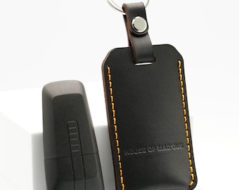 V2 Porsche / Lamborghini / Audi Alarm / Tag / Tracker Fob Case / Holder - Black Yellow