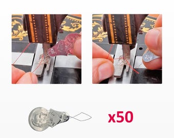 50 enhebradores de agujas para máquina de coser