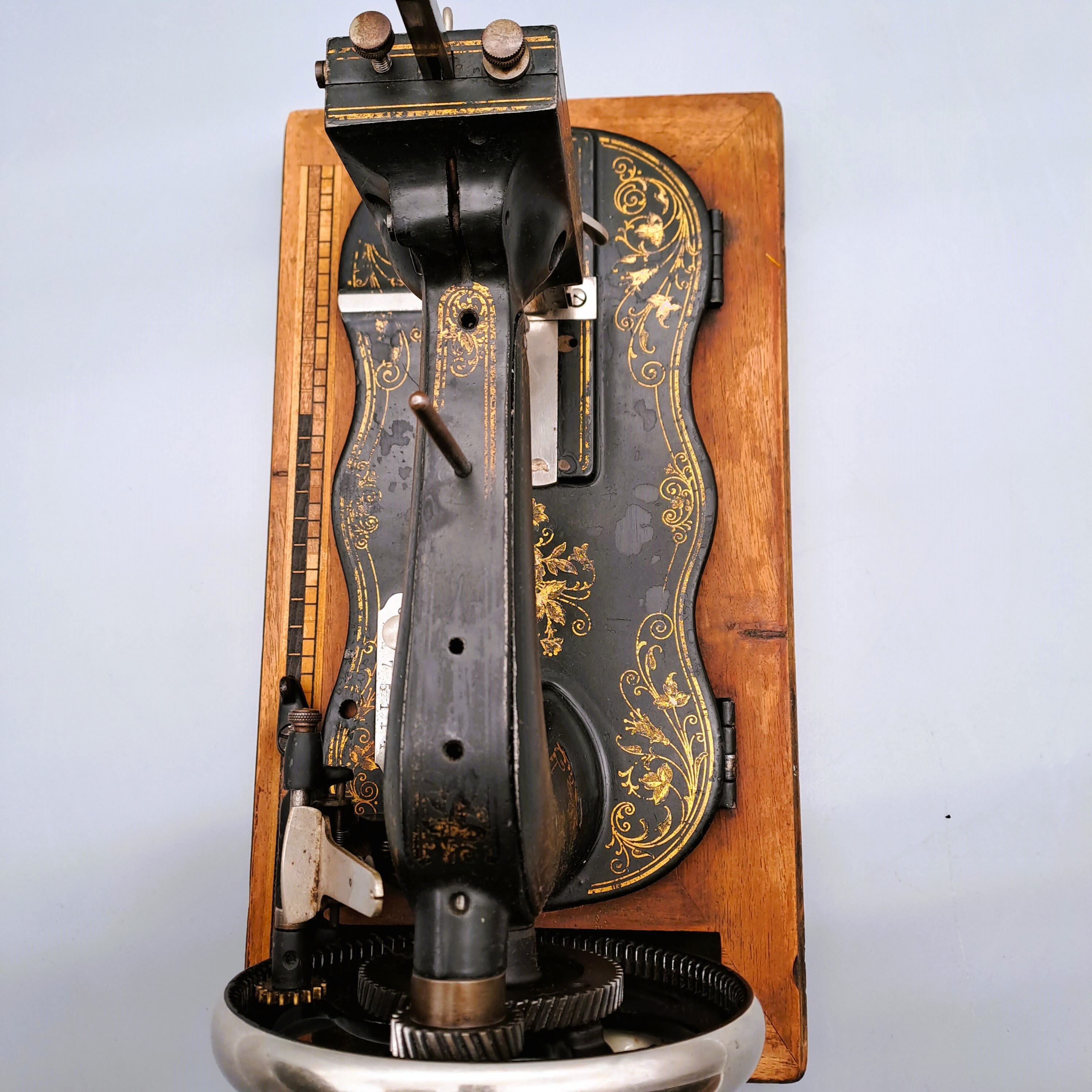 Crank Sewing Machine From the 1800s With a Violinshaped Base Etsy