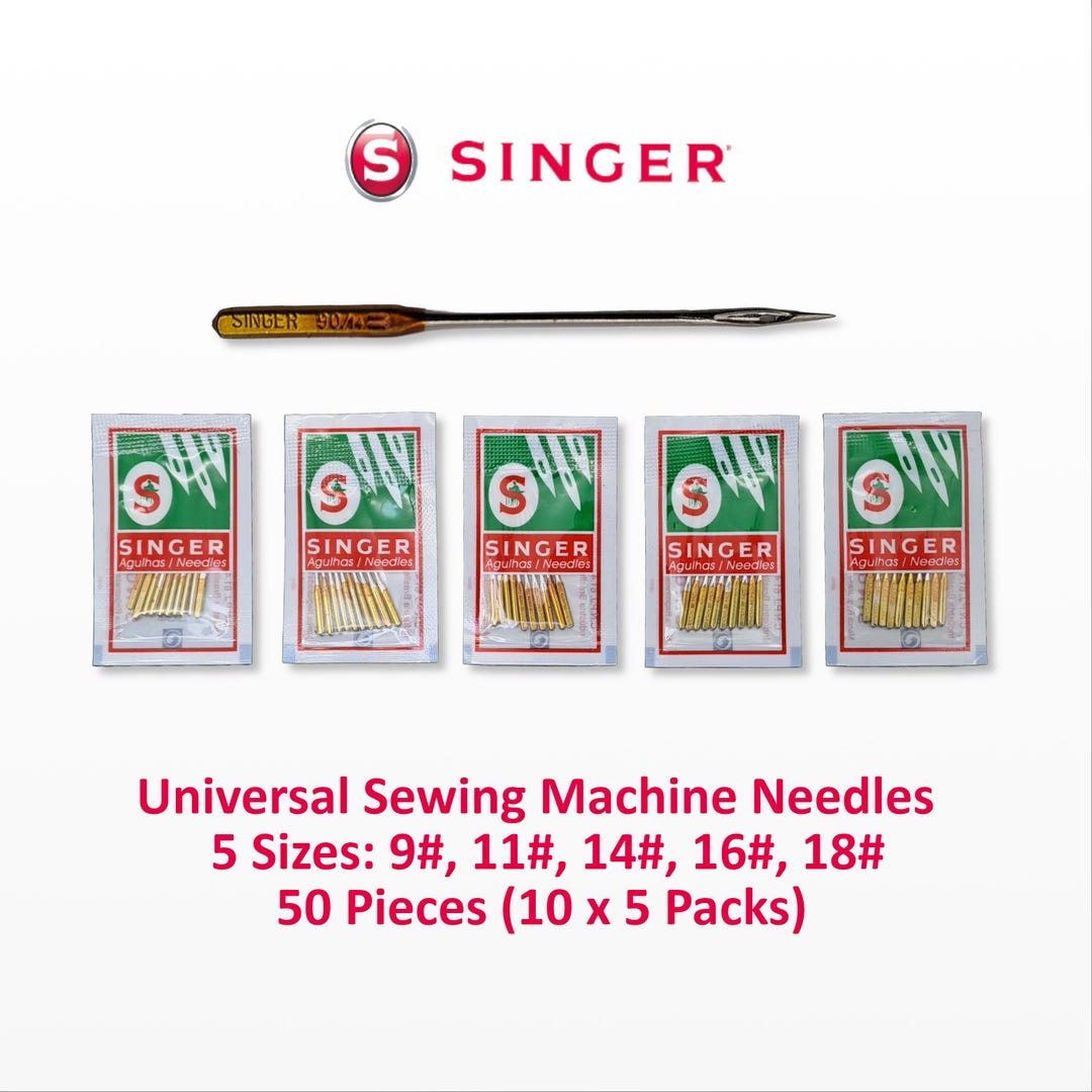 Singer Needle Types 50x Singer Brand Universal Needles 5 Different Types for Sewing All ...