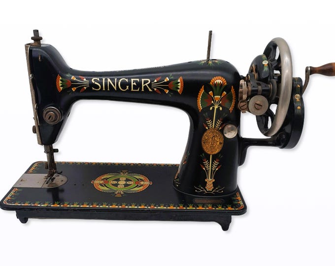 Singer Hand Machine Singer Hand Crank Sewing Machine - Model 66K (1925) - Lotus Decals - Etsy