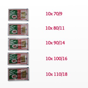50x Singer Brand Universal Needles 5 Different Types for Sewing All Kind of Fabric image 3