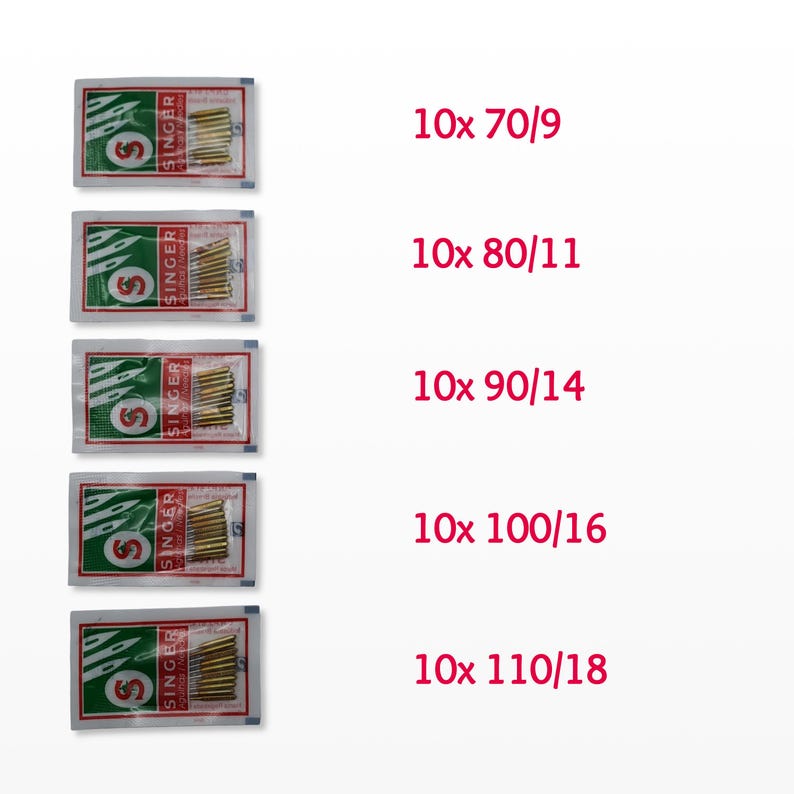 50x Singer Brand Universal Needles 5 Different Types for Sewing All Kind of Fabric image 3