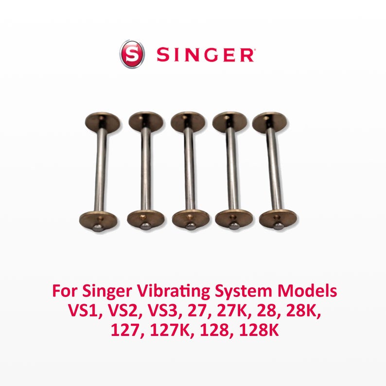 5x Singer Bobbin for Sewing Machine Models VS1, VS2, VS3, 27, 27K, 28, 28K, 127, 127K, 128, 128K image 1
