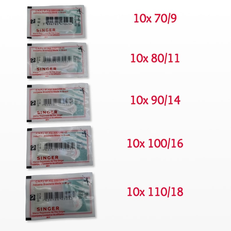 50x Singer Brand Universal Needles 5 Different Types for Sewing All Kind of Fabric image 4