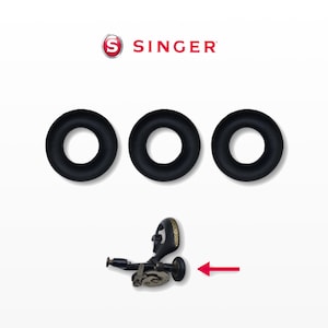 3x nya gummiringar till spolvinda (Simanco 15287) för vintage antika Singer symaskiner och andra symaskiner.