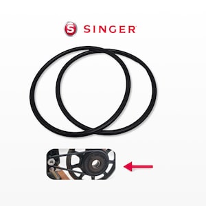 Lot de 2 courroies élastiques rondes universelles pour machine à coudre, compatibles avec Singer et de nombreuses autres machines.