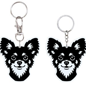 Chaveiros Chihuahua - Conjunto de 2 - Pingente com a Raça do Cachorro - Argola e Fecho Lagosta - Chaveiro para Dono de Animal de Estimação
