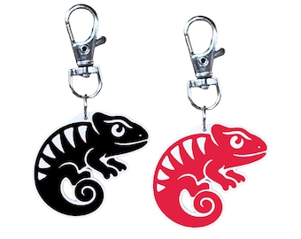 Chameleon Zipper Charms Reptile Lizard Nature Wildlife Animal Jewelry Bag Charm Accessory Set of 2