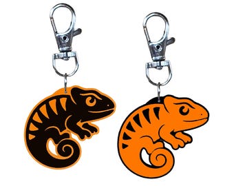 Chameleon Zipper Charms Reptile Lizard Nature Wildlife Animal Jewelry Bag Charm Accessory Set of 2