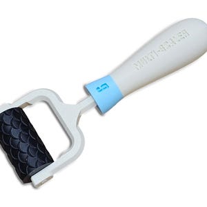 May include: A white and light blue multi-sealer tool with a black patterned roller. The handle is white with the text "MULTI-SEALER" printed on it. A light blue band is near the roller.