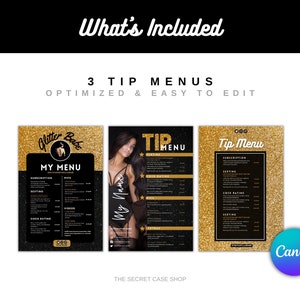 Onlyfans Graphics Bundle 130 Onlyfans Templates: Tip Menus, Dick Rating