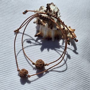 Rudraksha Bracelet Yoga Jewelry Spiritual Jewellery Rudraksha Bead Bracelet Cord 10mm Rudraksha Bead 5 Mukhi Rudraksh Seed Bracelet