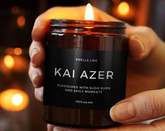 Luktar som Kai Azer presentljus - Bokälskare present till fan av The Powerless Trilogy-serien - Refless Bookish, läsarpresent till henne, kvinnor
