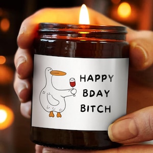 "Kerze ""Happy Birthday Bitch"" - Lustige Geburtstagskerze für Sie, beste Freundin, Schwester, Kollegin, Meilensteingeschenk für Frauen, 18.21.16.40."