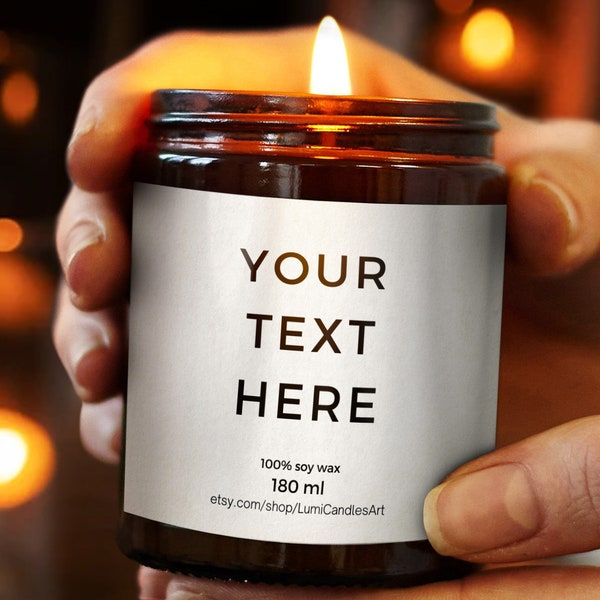 Your Text Here — Personalized Gift Candle With Custom Message, Gift For Him, Gift For Her, Birthday Gift for Friend, Sister