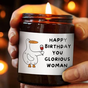 Candela "Buon compleanno, donna gloriosa" - Divertente regalo di compleanno per lei, migliore amica, sorella, fidanzata - Confezione regalo per collega donna