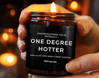Eengraads warmere kaars - grappige kaars master diploma-afstudeercadeau - promotie-afstudeercadeau, college graduatiecadeau voor haar hem Bachelor diploma