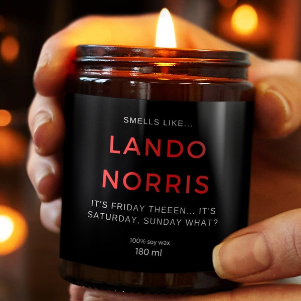 Smells Like Lando Norris Zitat - McLaren Formel 1 Eins Geschenkkerze - F1 Lustiges Geschenk für Freund, Freund, Ehemann, Fan Geburtstag