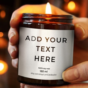 Aggiungi il tuo testo qui — Candela personalizzata, regalo candela personalizzata, regalo candela profumata per lui, regali divertenti