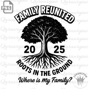 Family Tree PNG 2025: Reunion Clipart, Shirt Design (Digital Download)