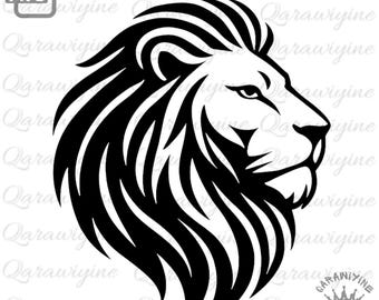 Roaring Lion Head PNG: Clipart, Logo, Cut File for Cricut