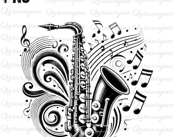 Saxophone Jazz Art Music Design-jazz gifts