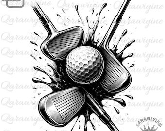 Golf Ball PNG: Golfer Clip Art for Mug & Shirt Design