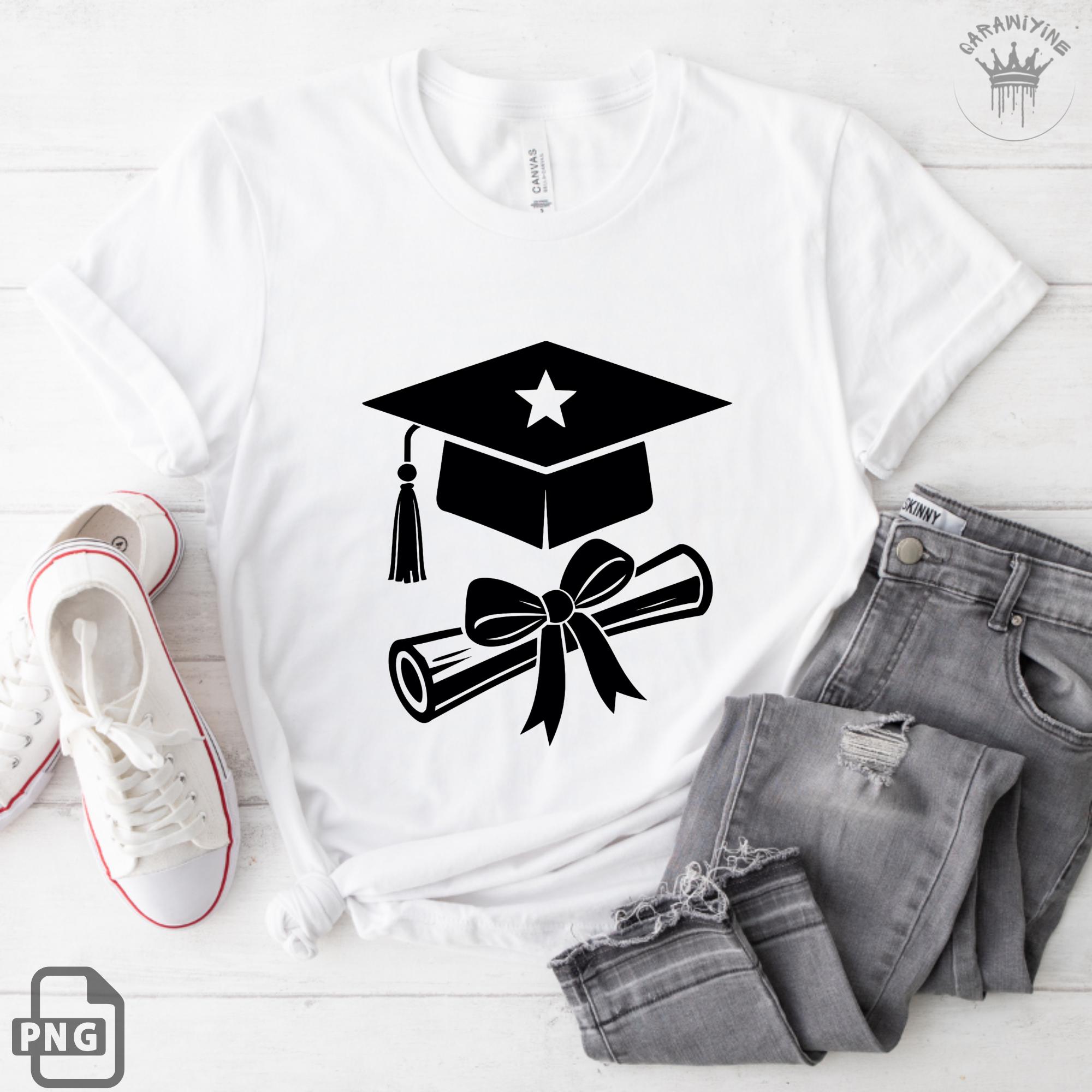 Graduation Cap and Diploma PNG Clipart: Class of 2025 (digital Download ...