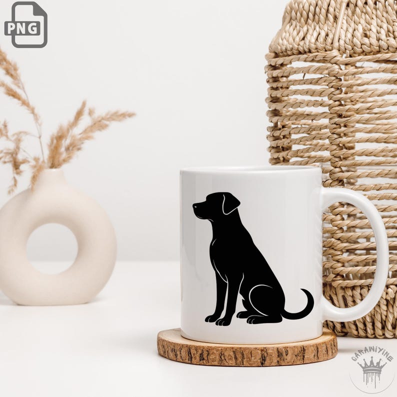 Black Lab Clipart – Dog PNG for Cricut, Sublimation (digital Download ...